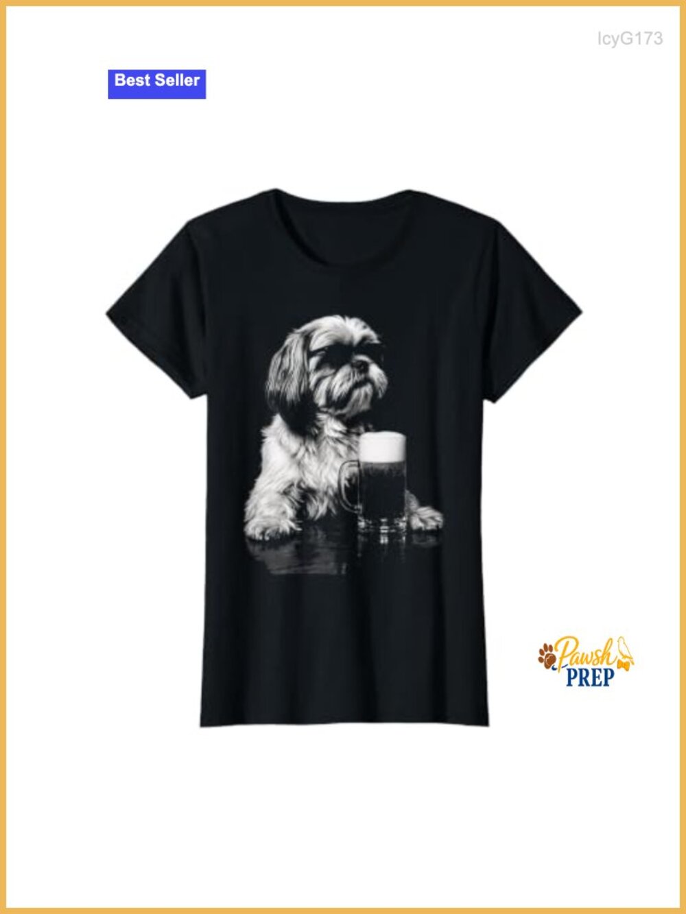 Funny Shih Tzu Beer Drinking Sunglasses Dog Lover Graphic Tee
